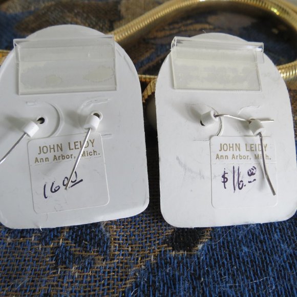 2 pr Sterling Silver Earrings, Turquoise -Amethyst - Picture 5 of 5